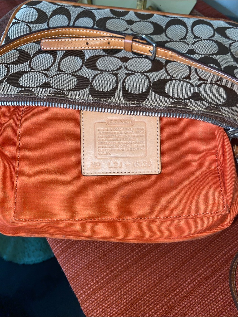 Coach Signature Slim Demi Zip Shoulder Bag - Vintage 2002 - Picture 11 of 15